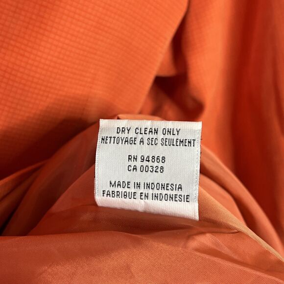 Bernardo Vintage Orange Button Down Padded Shoulder Trench Coat Medium - Picture 11 of 13